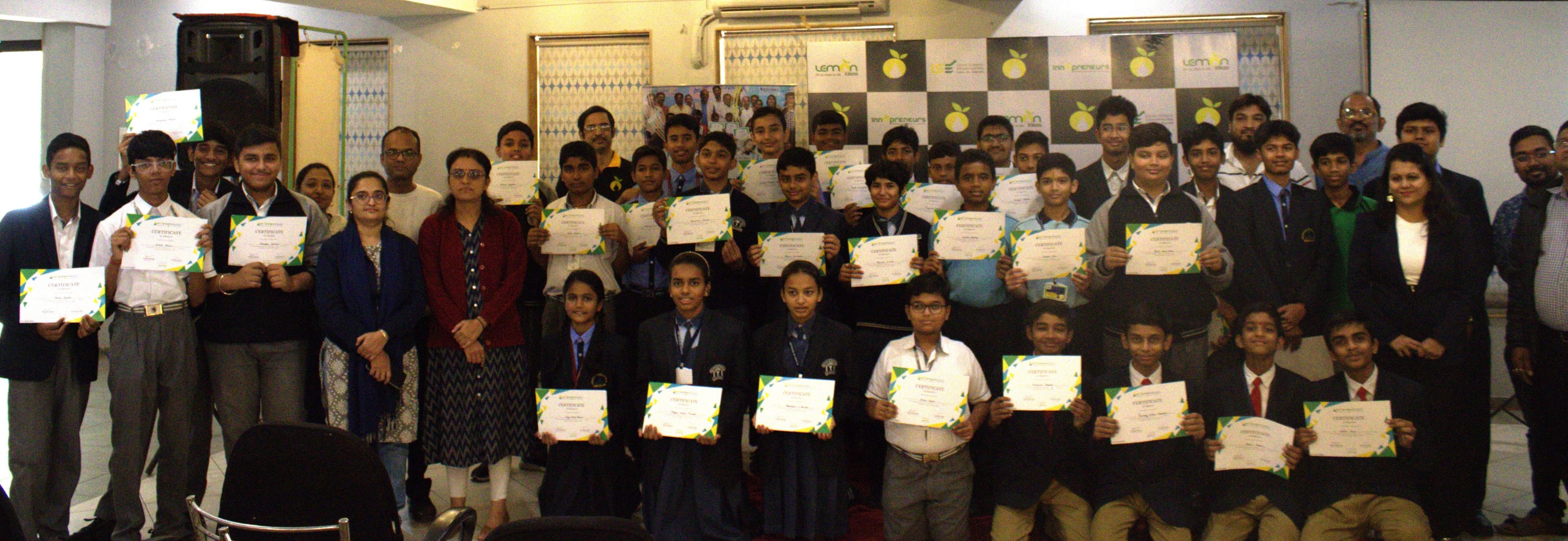 Regional round participants with certificates