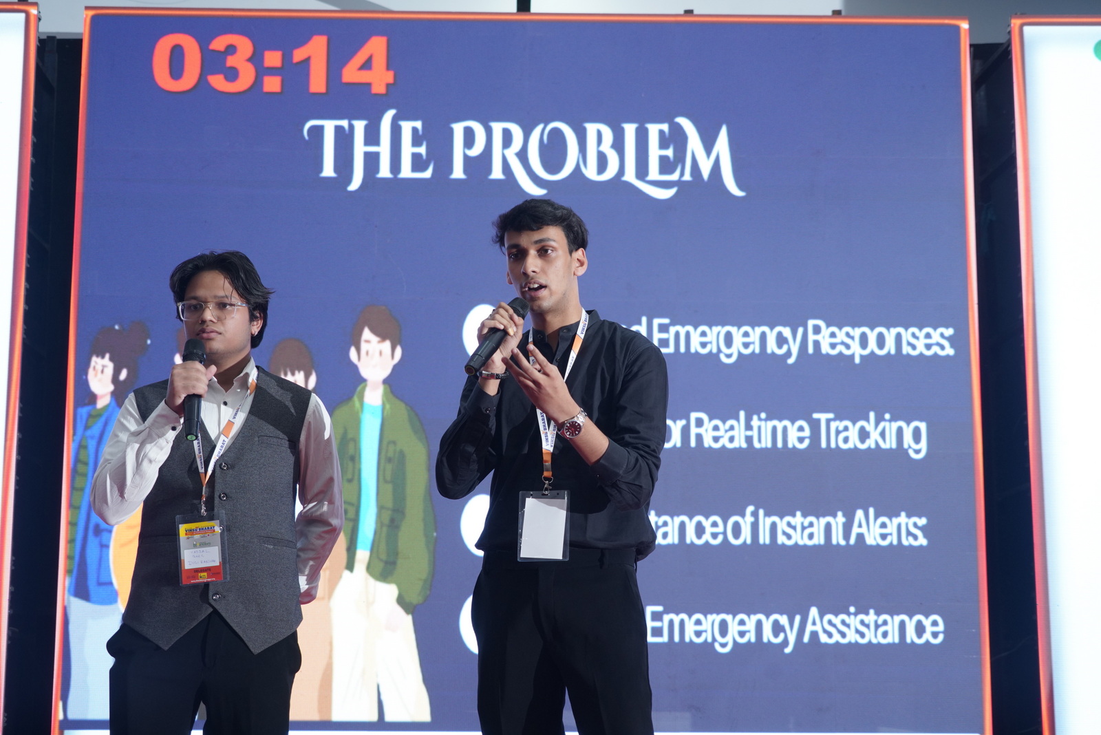 Students pitching their innovation